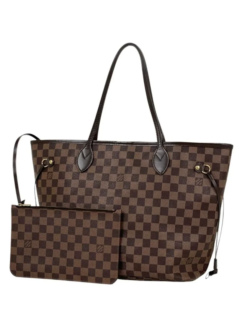 Louis Vuitton Neverfull MM Tote Damier Brown Cerise